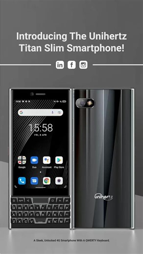 Experience the Unihertz Titan Slim: a powerful, sleek, unlocked 4G smartphone with QWERTY keyboard! 📱✨ Perfect for T-Mobile and Verizon users! . . https://www.cell2get.com/products/unihertz-titan-slim-the-new-sleek-qwerty-4g-smartphone-android-11-unlocked-nfc-smart-phone-support-t-mobile-verizon-only #Cell2Get