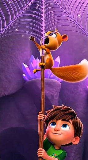 Boy and Squirrel Save a Trapped Bird #kindness #adventure #animation