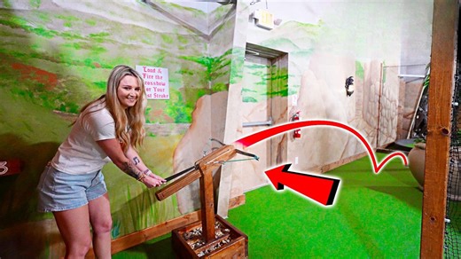 Crazy homemade mini golf course!