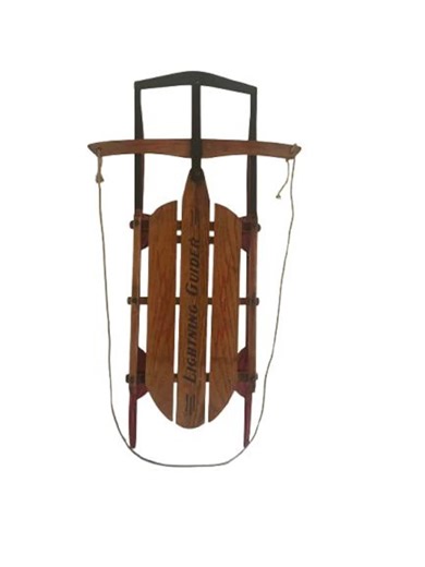 Vintage Wooden Sled • Lightning Glider • Wood & Metal Rail Sled • Winter Farmhouse / Holiday Decor • 39.5" Long • Rustic Porch Display - Etsy