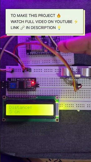 HC-SR0R Ultrasonic Sensor | ESP8266 | NodeMCU | 16X2 LCD | I2C Module 💡 #cosmelectronics #iot #diy