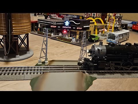 Lionel Billups Crossing Gate Signal! Epic Skull & Crossbones and "STOP - DEATH - STOP" Signage