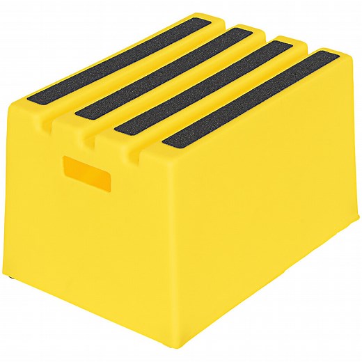Vestil Yellow Polyethylene One-Step Step Stool VST-1-Y - 500 lb. Capacity