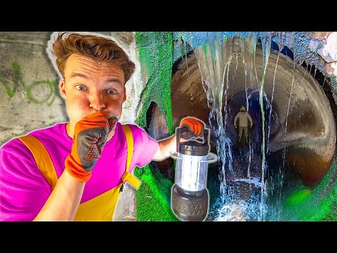 LIVING IN A HAUNTED UNDERGROUND SEWER for 24 Hours!