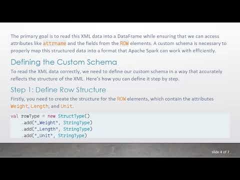 How to Create a Custom Schema to Read XML in Scala Using Spark