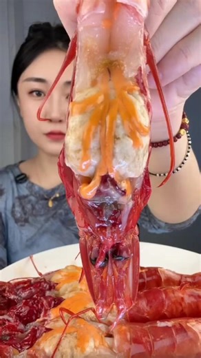 Lobster ASMR Eating sounds Mukbang #seafood #shorts video