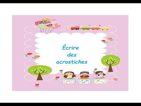 écrire un poème en acrostiche