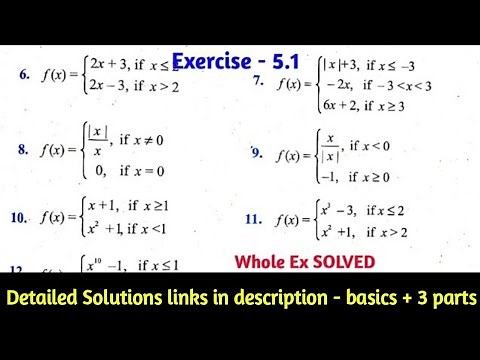 CBSE CLASS 12 EXERCISE 5.1 SOLUTIONS | CONTINUITY AND DIFFERENTIABILITY