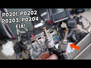 HYUNDAI SANTA FE CODE P0201 P0202 P0203 P0204 FUEL INJECTOR CHECK ENGINE LIGHT ON