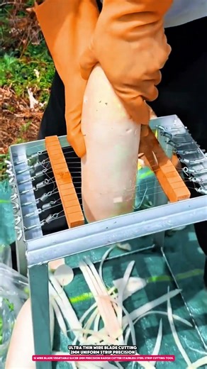 12 Wire Blade Vegetable Slicer 2mm Precision Radish Cutter Stainless Steel Strip Cutting Tool
