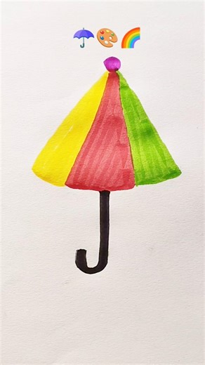 Umbrella colouring for beginners #viral #painting #umbrella #shorts #colors