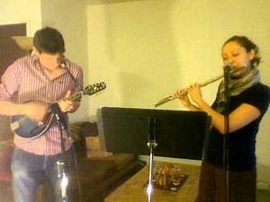 Choctaw Hayride (Jerry Douglas) on Flute and Mandolin!