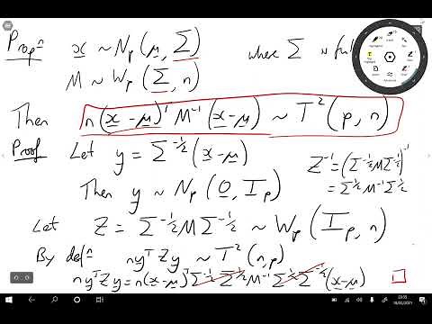 Multivariate Statistics: 7.7 Hotelling's T2 distribution