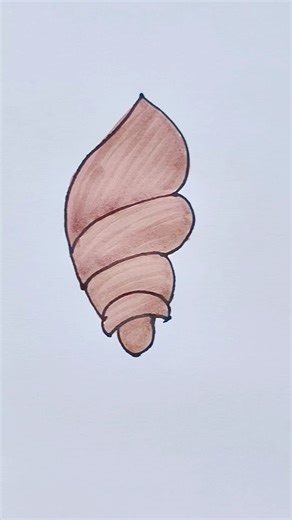 Shell 🐚 Drawing for kids #shell #drawing #shortvideo #viralvideo #pipafuntv #shorts #shortsart