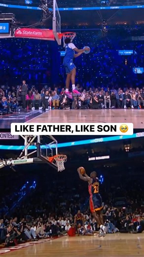 Jase Richardson honors his father Jason Richardson with a copy cat dunk in the AT&T Slam Dunk! 👏 | NBA