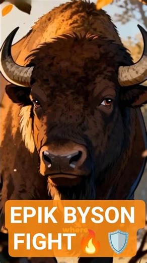 Bison's Courage Against Danger! Don't Miss This! 🔥 #shorts #animals #cartoonanimals