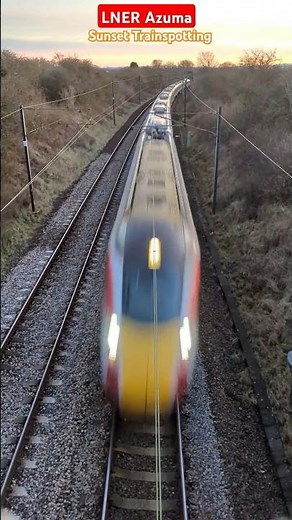 LNER Azuma at speed with a broken pantograph [Cramlington Bridge] #shorts #bullettrain #trains #lner