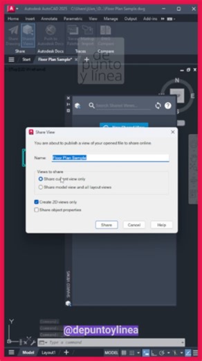 12K views · 194 reactions |  Aprende a compartir un link publico de tu dibujo en AutoCAD | #autocadtips En este video revisaremos como crear una vista compartida en AutoCAD, para ser enviada a externos con un link público. Suscríbete para más contenido! https://www.youtube.com/c/depuntoylinea #arquitectura #arquitecto #ingenieria #ingenieriacivil #TUTORIAL #TIPS #autocadtips #architecture #architect #autocadtutorial #revit #cad | De Punto y Línea | Facebook
