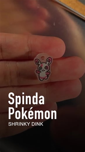 This pokemon turned out cute! I'd just add a layer of UV resin for a bit of doming effect and to protect the drawing, put a jump ring and lobster clasp then this shoe charm is done! #customgift #pokemon #spinda #giftideas