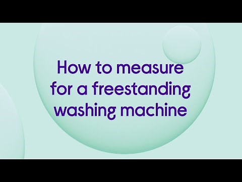 How to measure for a freestanding washing machine