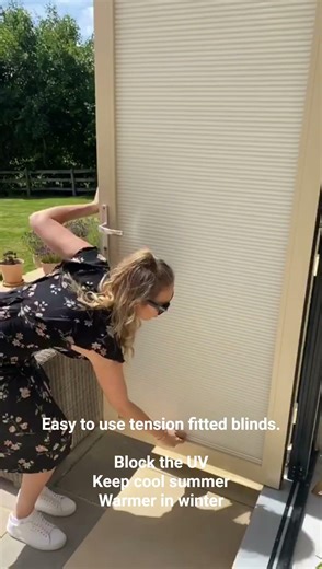 Tension fitted Duette blinds om no folds.