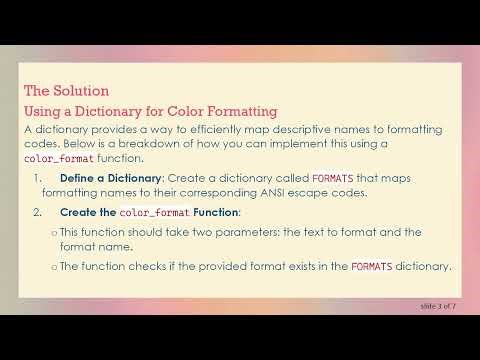 How to Use Python to Define a Function for Formatting Text with Colors