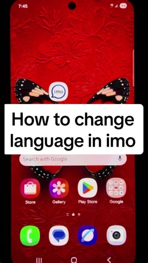 How to change language in imo