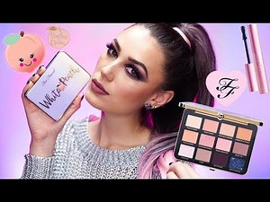 NEW Too Faced White Peach Eyeshadow Palette | Makeup Tutorial + REVIEW | Victoria Lyn Beauty
