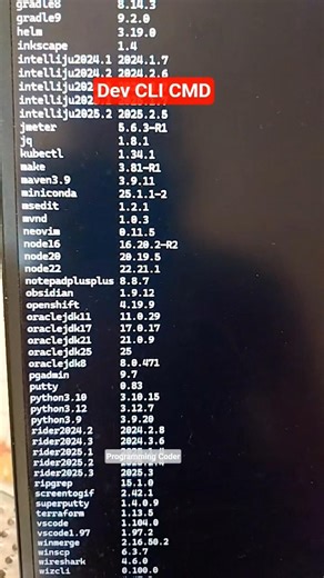 How to install software from Dev CLI command line interface