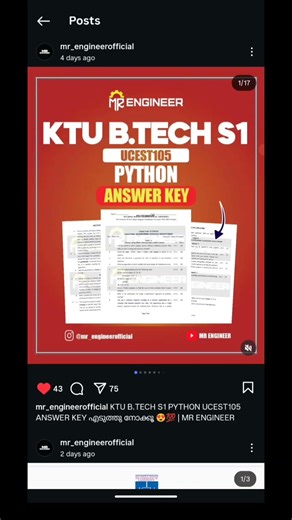 KTU B.Tech S1 python 😍💯 100% pass | MR ENGINEER