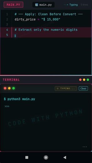 Don't Use replace For This! The Pro Way to Extract Numbers #python #shorts