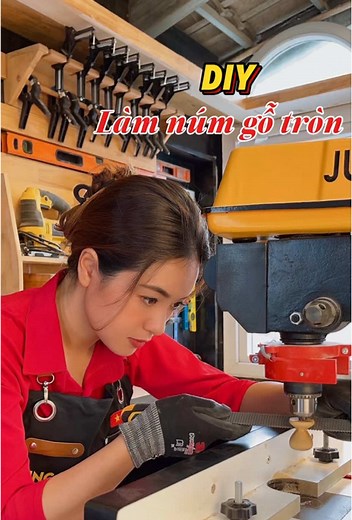 Jung DIY (@jung_d.i.y) - DIY giải pháp làm núm gỗ tròn không cần máy tiện