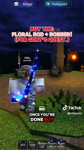 How to obtain: Everbloom rod bobber in starfishing!! #roblox #starfishing #viral #fyp
