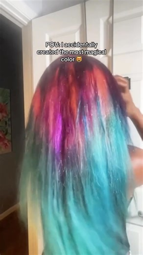 宇宙王族 🇭🇹 on Instagram: "I was going for an ombré green purple but I was running out out of purple dye so decided to just try and create and ombré blonde to go with it and this was the result , way prettier than I expected 😻 #diyhair #"