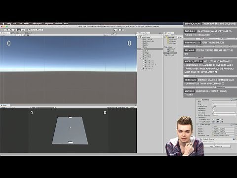 3D PONG IN UNITY FROM SCRATCH - CS50 on Twitch, EP. 9