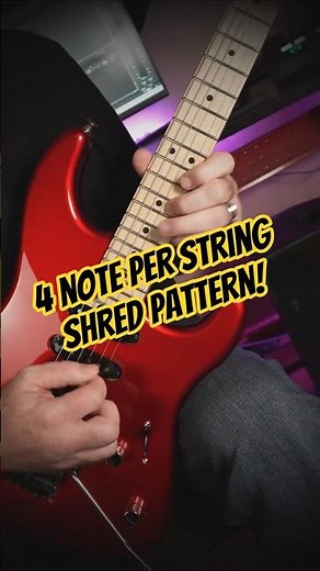 4 Note Per String Shred Patterns for Guitar #shredguitar #guitartechnique