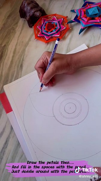 Easy Mandala Tutorial for Beginners using Basic Supplies