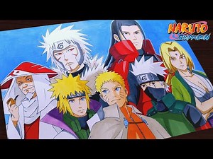 How to Draw"All Hokages"step by step (Tutorial)for beginners||Naruto:Shippuden