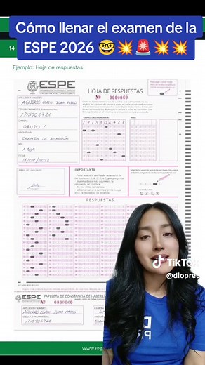 Cómo llenar la hoja de respuestas para el examen
