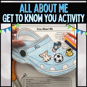 All About Me Crocs | First Day of School | Back to school Activity