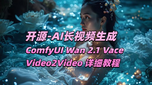 开源-AI长视频生成 ComfyUI Wan 2.1 Vace Video2Video 详细教程 >>>