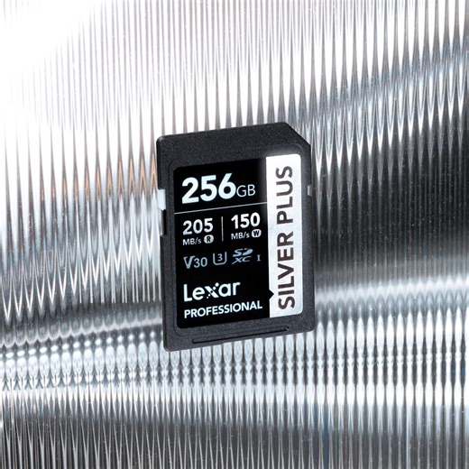 Unleash your creativity with the new Lexar Professional SILVER PLUS SD Card with max speeds of 205MB/s Read and 150MB/s Write. | Lexar
