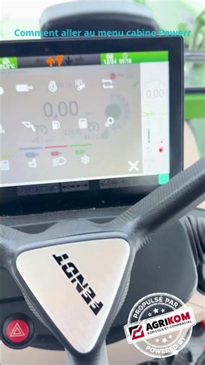 Comment aller au menu cabine power Fendt One