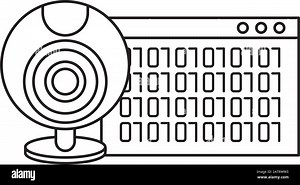 Webcam and binary code Stock Vector Images - Alamy