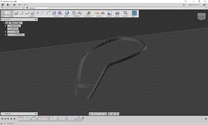 How do you sketch a curved line between two objects