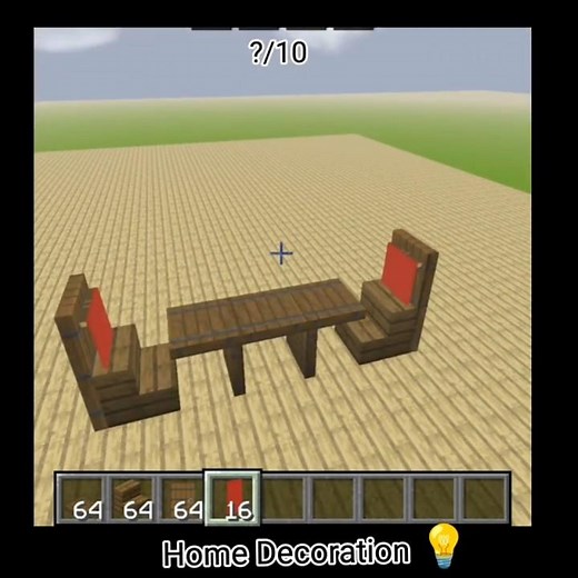 Minecraft Chair & Table Set 🪑☕ | Simple Decoration Build for Home & Garden 🌿 #minecraft #trending