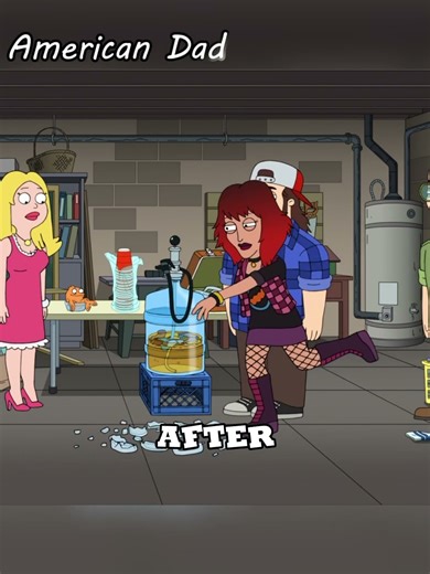Francine opened the barrel of alcohol.#americandad #cartoon #animation