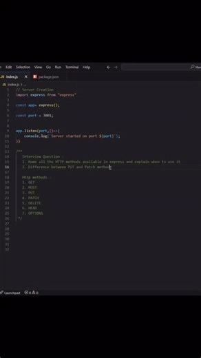 Rahul Mane | Backend Developer | Node js | Gen Ai on Instagram: "Every API starts with an HTTP method but do you really know what each one does? 🤔 GET, POST, PUT, DELETE, PATCH, HEAD, OPTIONS each has a specific role in how servers and clients talk. In this reel, I’ll show you how Node.js handles them behind the scenes 🔥"