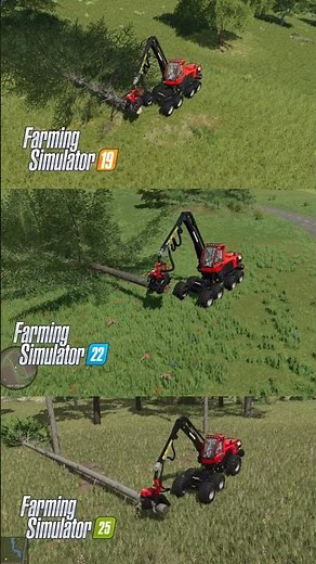 Forest Harvester Evolution 🌲 | FS19 vs FS22 vs FS25 #FarmingSimulator