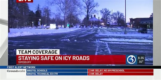 Black ice concerns persist in Simsbury as schools reopen after snow day